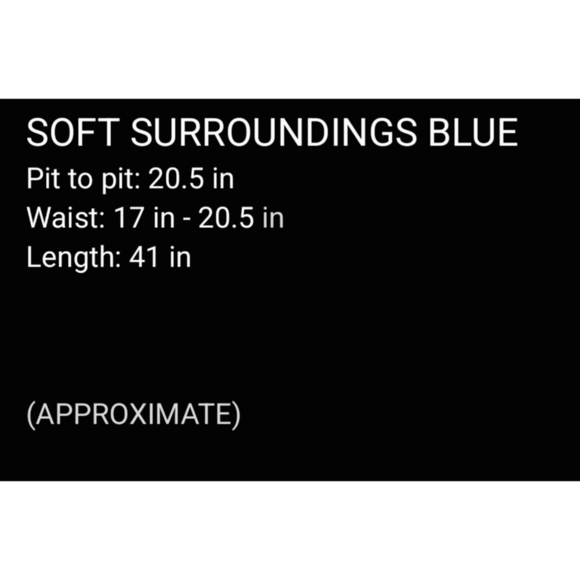 SOFT SURROUNDINGS Blue White Paisley Dress Lace Trim, Bell Sleeves, Tiered Hem - Picture 16 of 16